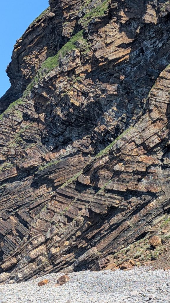 Zig Zag folds in the cliffs at Millook Haven