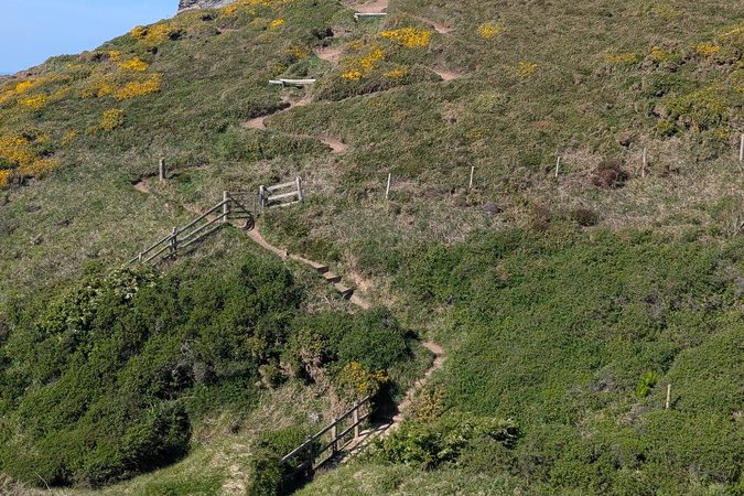 Descending down from Castle Point at Barton Strand