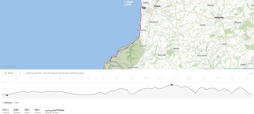 Outdooractive and OpenStreetMap of SWCP 11