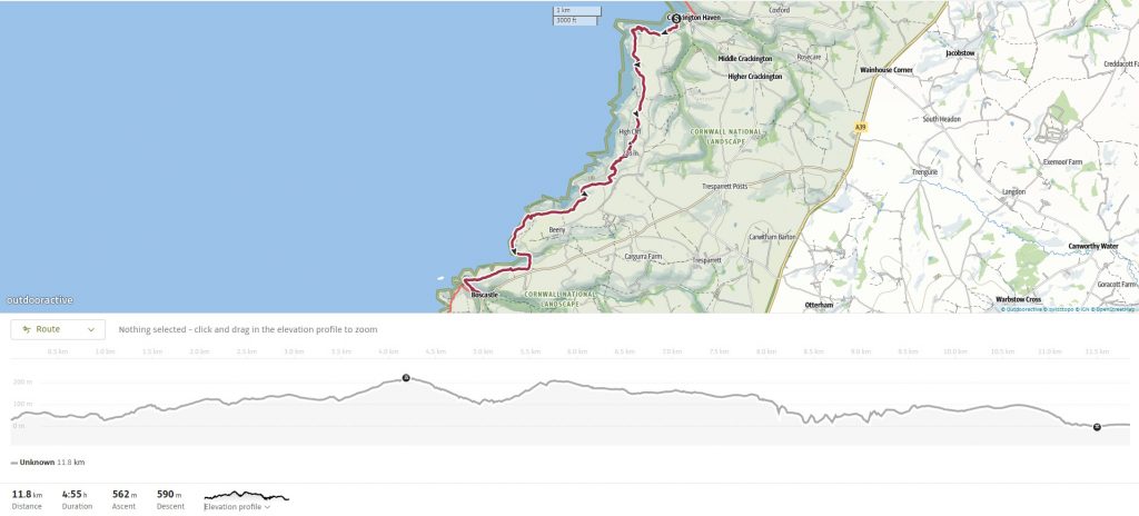 Outdooractive and OpenStreetMap of SWCP 12a