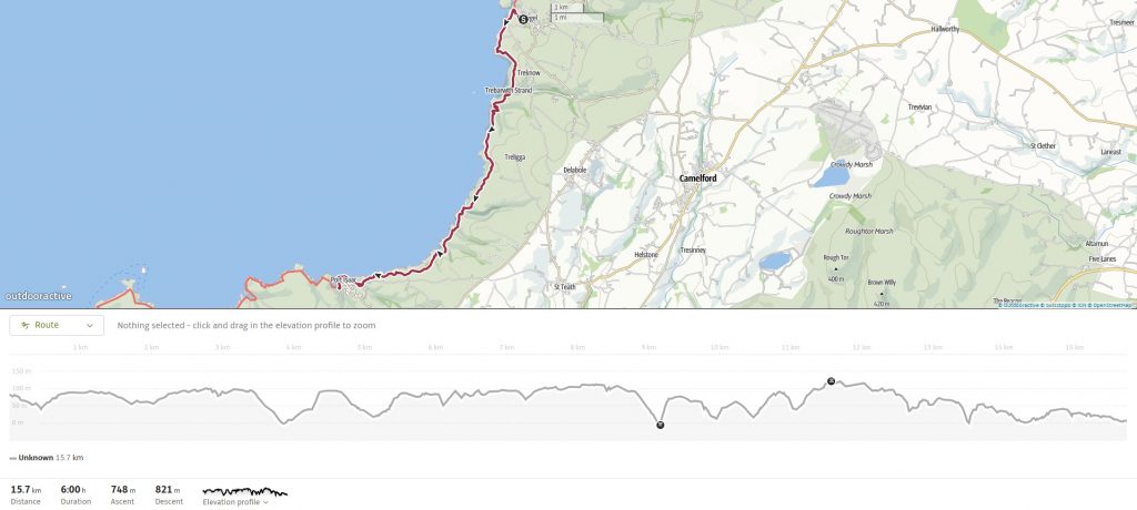 Outdooractive and OpenStreetMap of SWCP 13