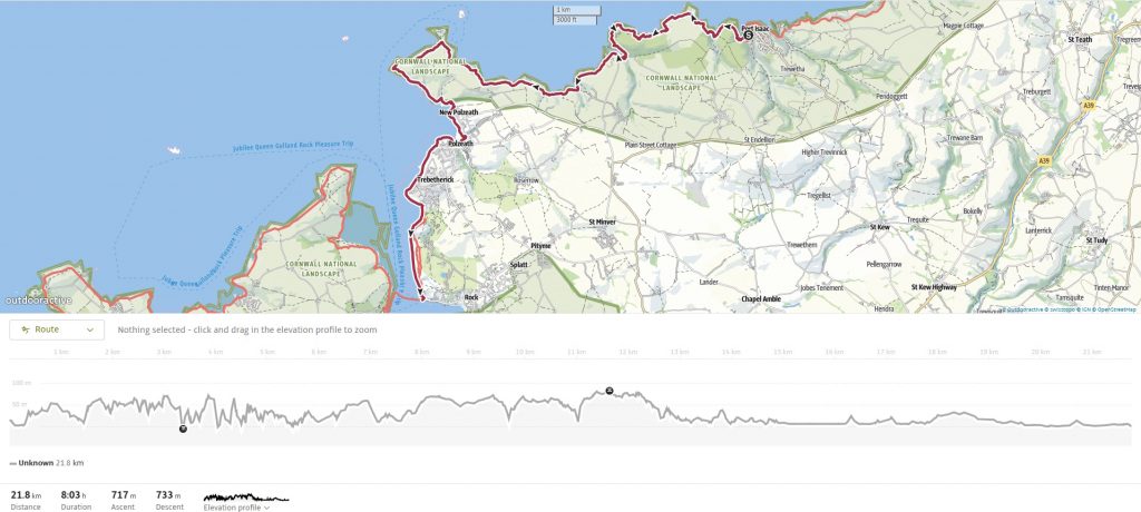 Outdooractive and OpenStreetMap of SWCP 14