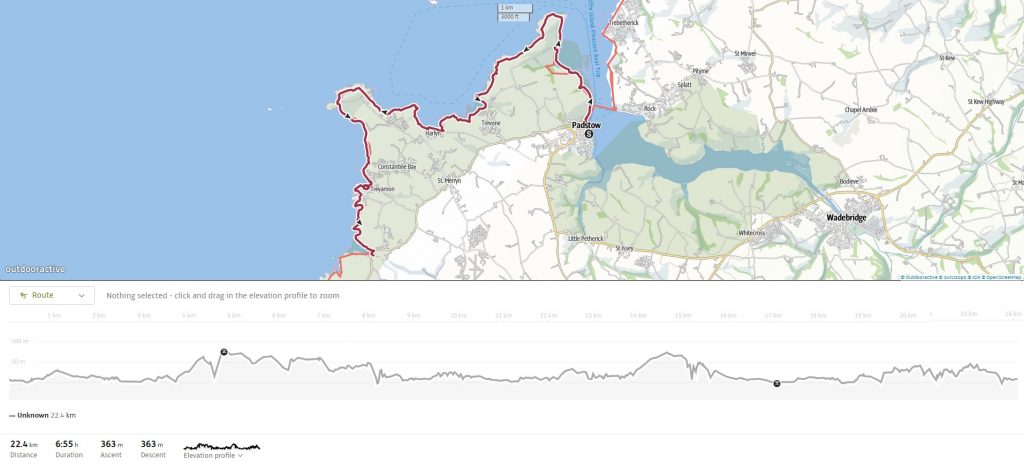Outdooractive and OpenStreetMap of SWCP 15