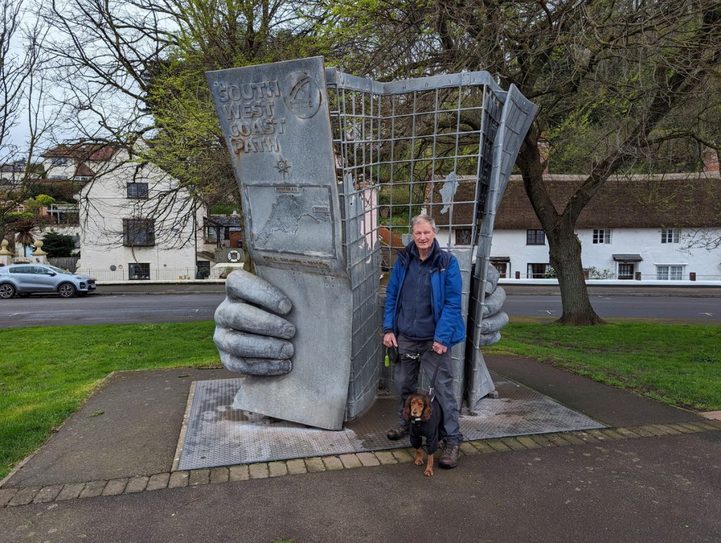 The Coast Path Statue at the start of the Walk
