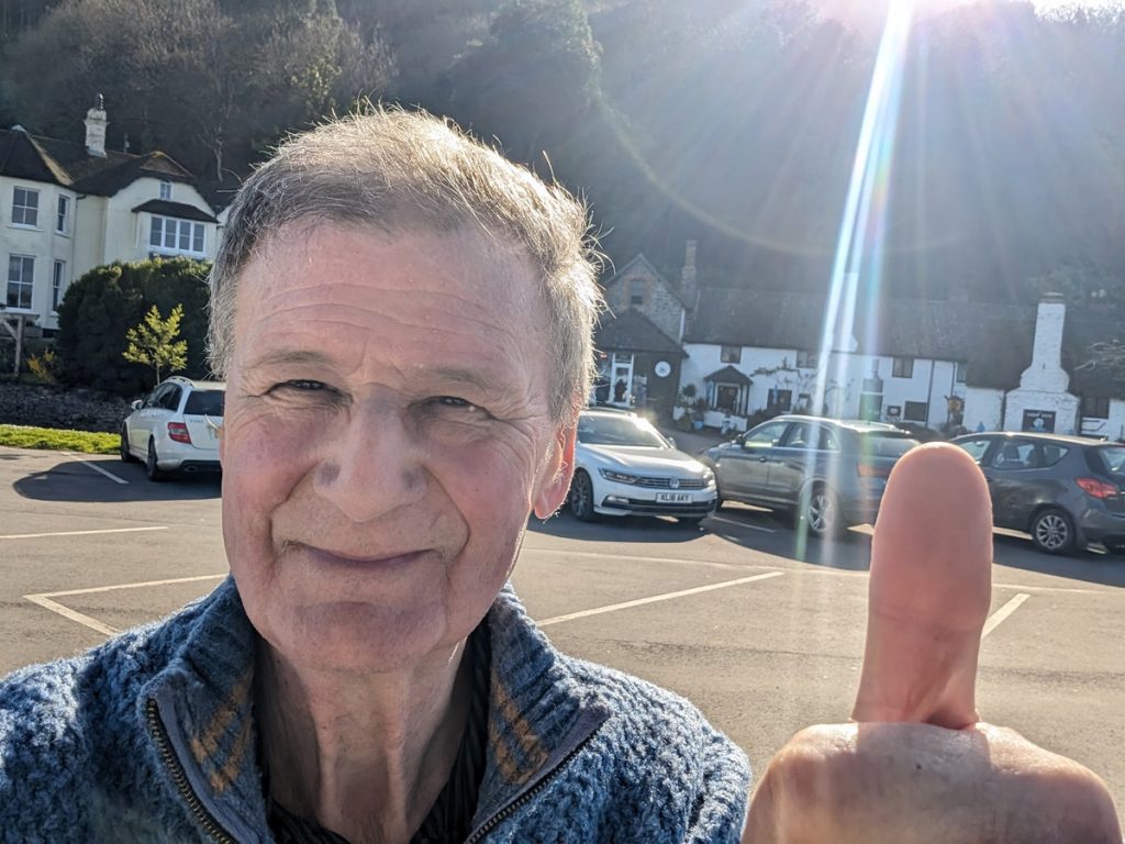 Arrival at Porlock Weir at the end of the first stage
