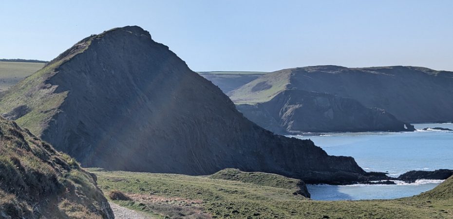 Dropping down towards St Catherine's Tor
