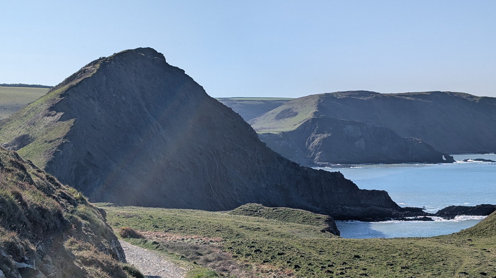Dropping down towards St Catherine's Tor