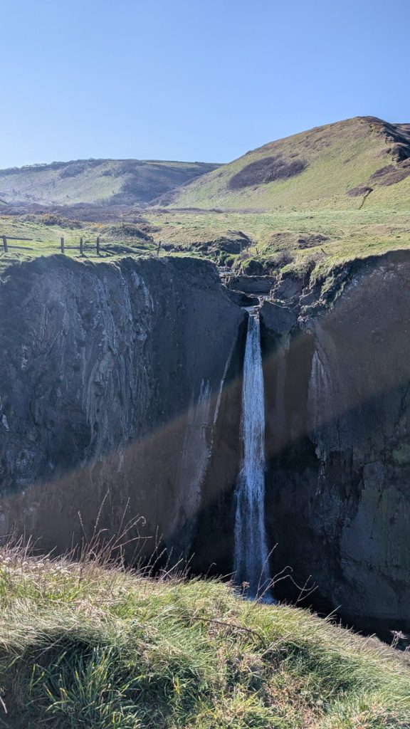 The waterfall at Spekes Mouth