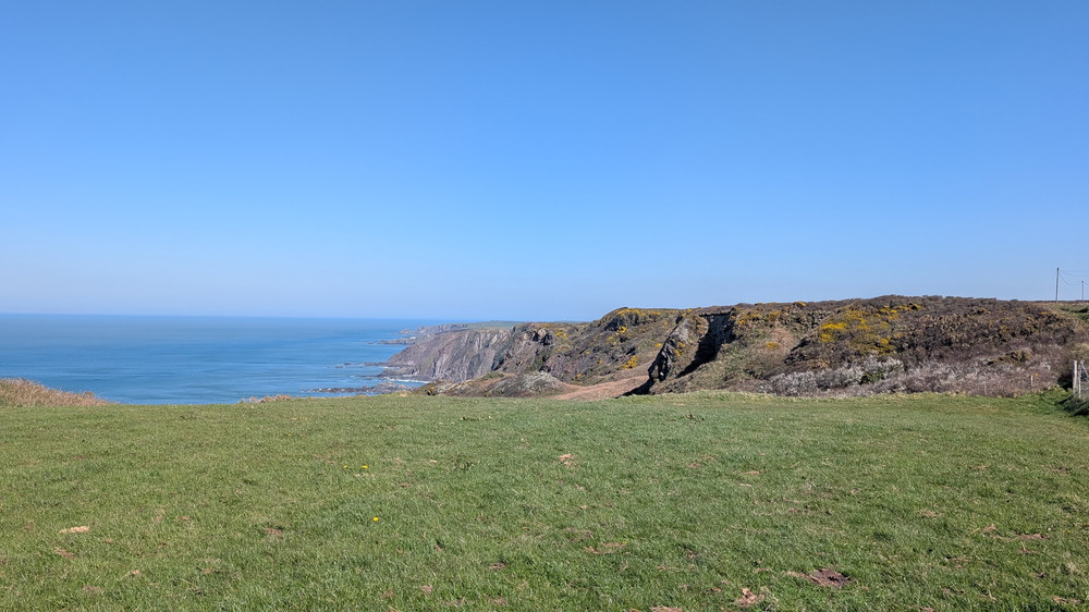View from the clifftop near South Hole and Nabor Point
