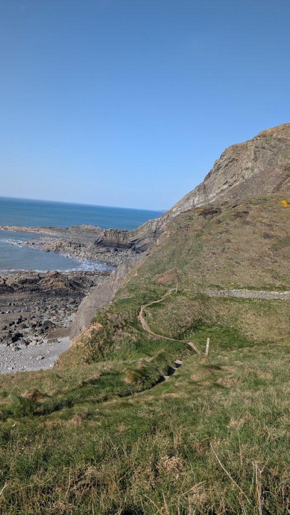 Looking back from Vicarage Cliff