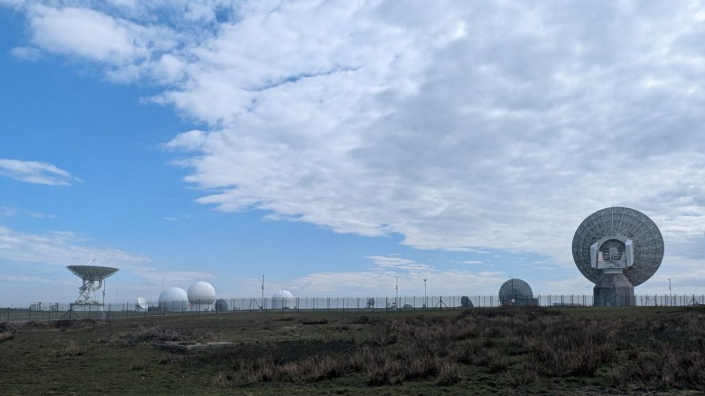 satellite dishes and antennas at GCHQ Bude