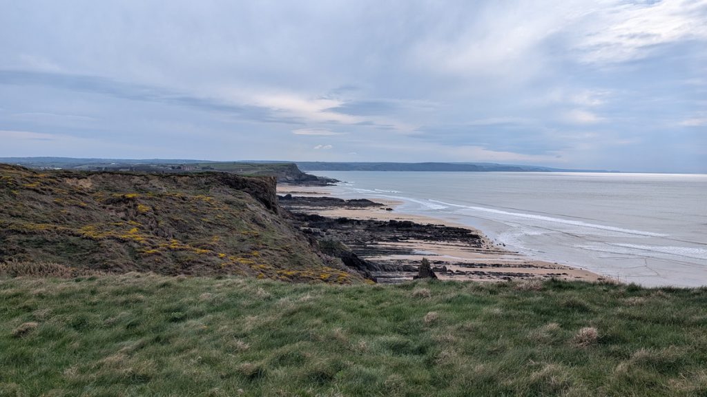 Dropping down towards Sandy Mouth Beach