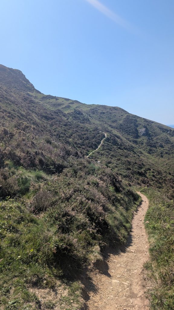 The long ascent up from Rusey Beach