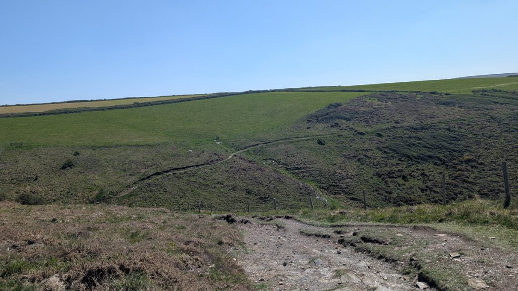 The descent down to Buckator Beach