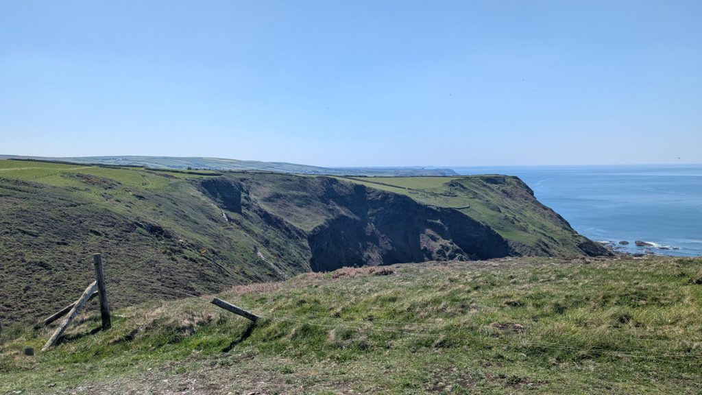 Starting the descent down to Buckator Beach