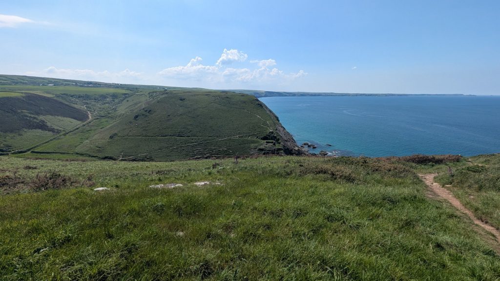 The descent into Backways Cove