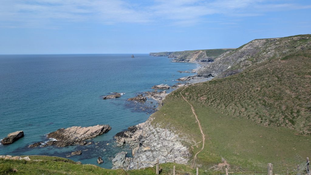 Looking back from the top of the 'zawn'