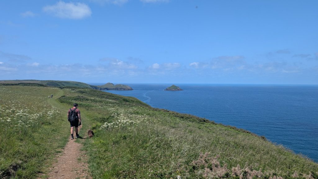Heading towards Carnweather Point with The Rumps in the distance