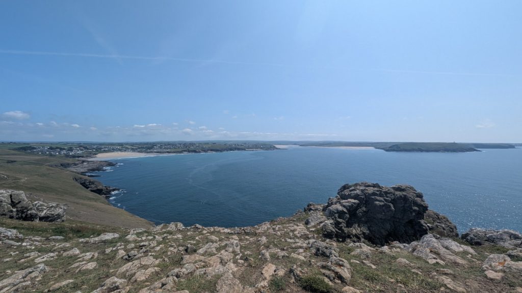 Looking up the Camel Estuary from Pentire Point