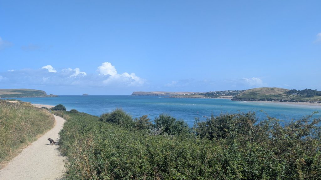 Up the estuary, looking across the infamous Doom Bar with Daymer Bay and Polzeath across the estuary