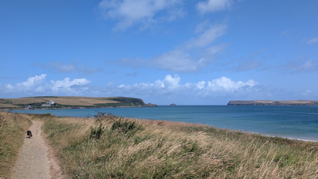 Looking across the Doom Bar and the Camel Estuary