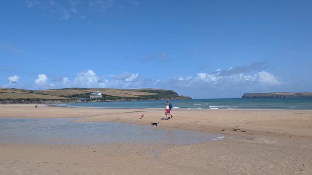 The beach at Harbour Cove with Hawker Cove in the distance