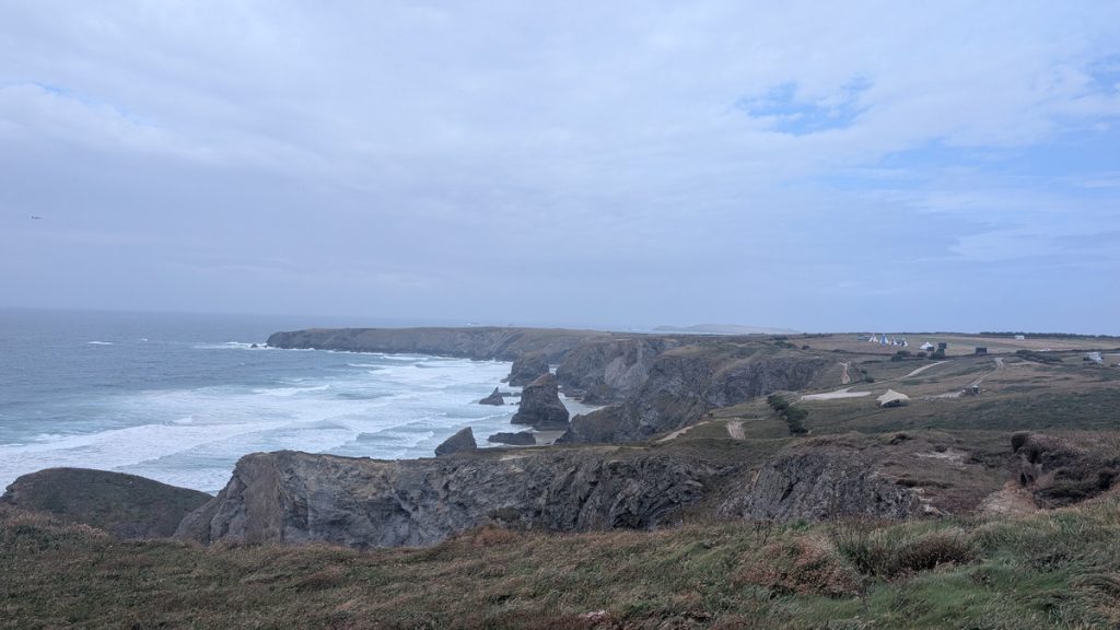 The area around Bedruthan Steps from Carnewas