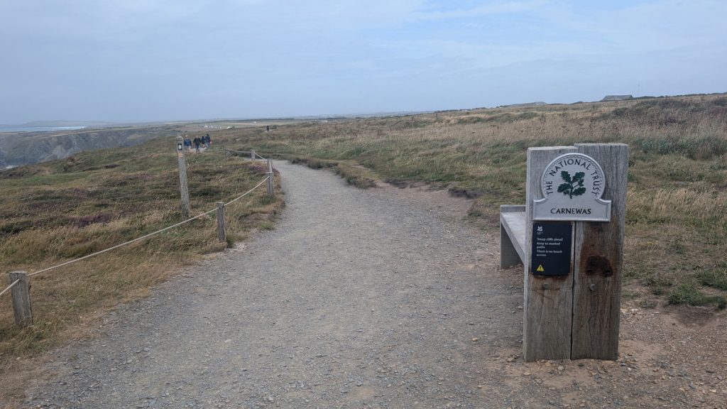 Looking back towards Carnewas