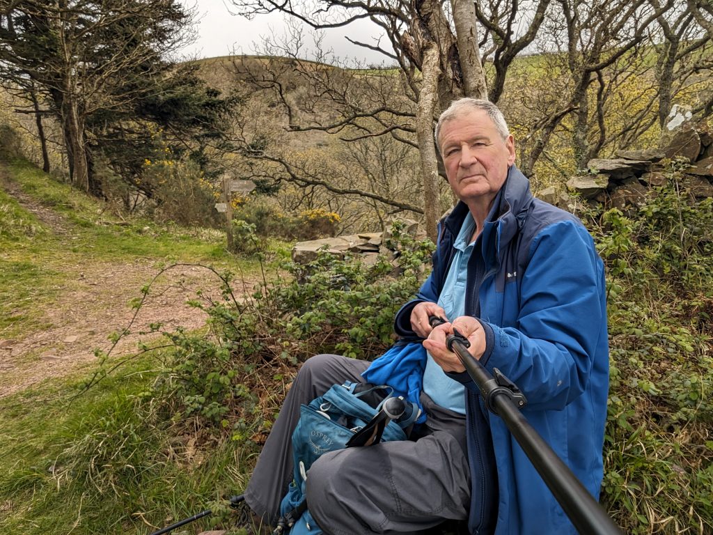 Resting before the descent into Holmers Combe