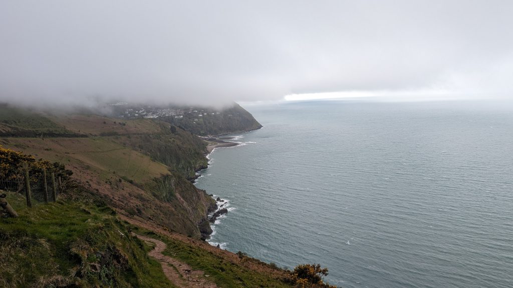 The path down Countisbury Hill - Lynmouth 270m below!