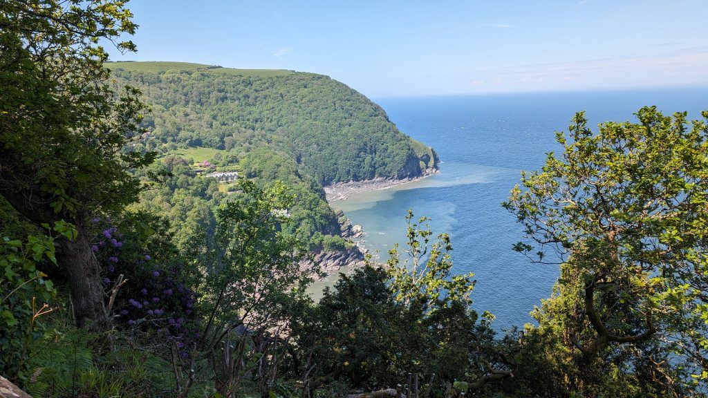 Looking across Woody Bay