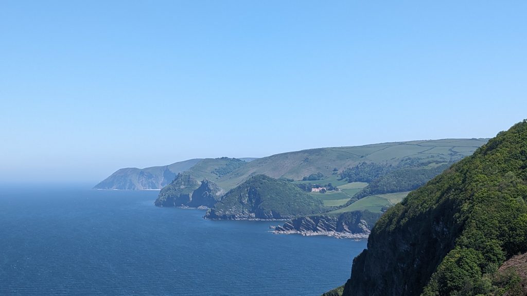 Foreland Point, Valley of the Rocks and Lee Abbey in the distance