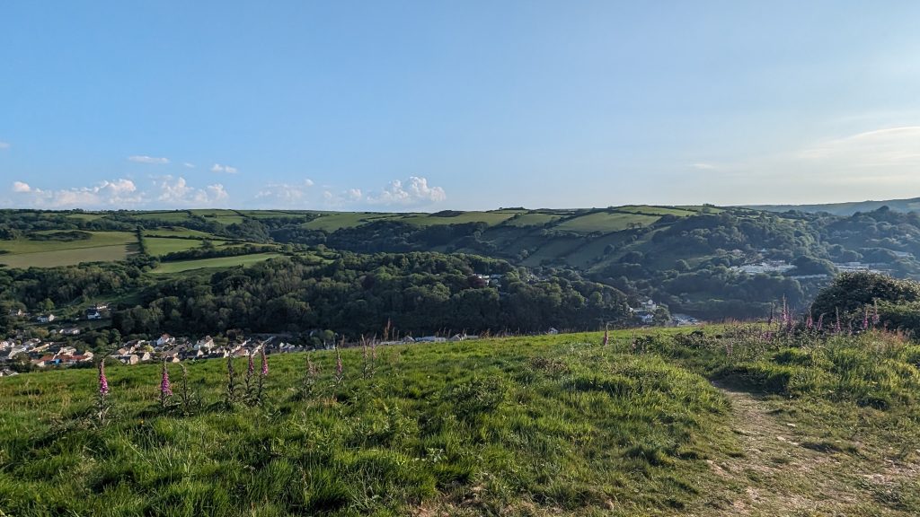 Combe Martin- a long thin village stretching up the valley