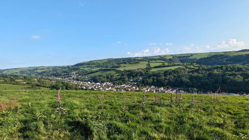 Combe Martin- a long thin village stretching up the valley