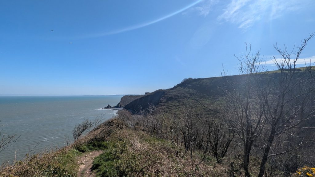 Looking back towards Church Rock with Westward Ho! in the distance