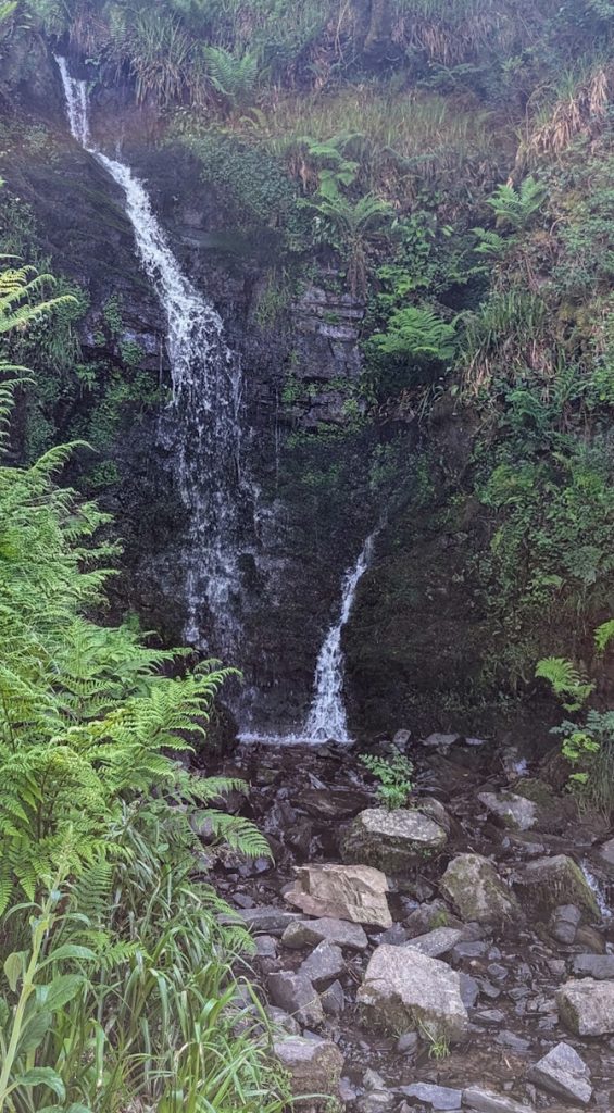 The waterfall at Hollow Brook Combe