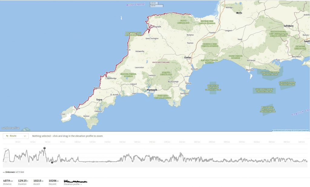 The Route on Outdooractive/Open Street Maps