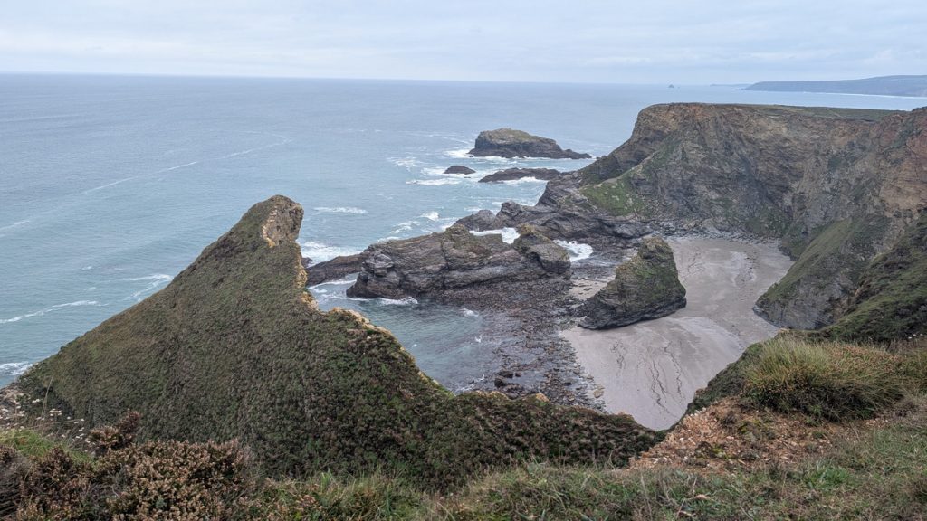 Western Cove. and Ralph's Cupboard nearer with The Horse separating them.