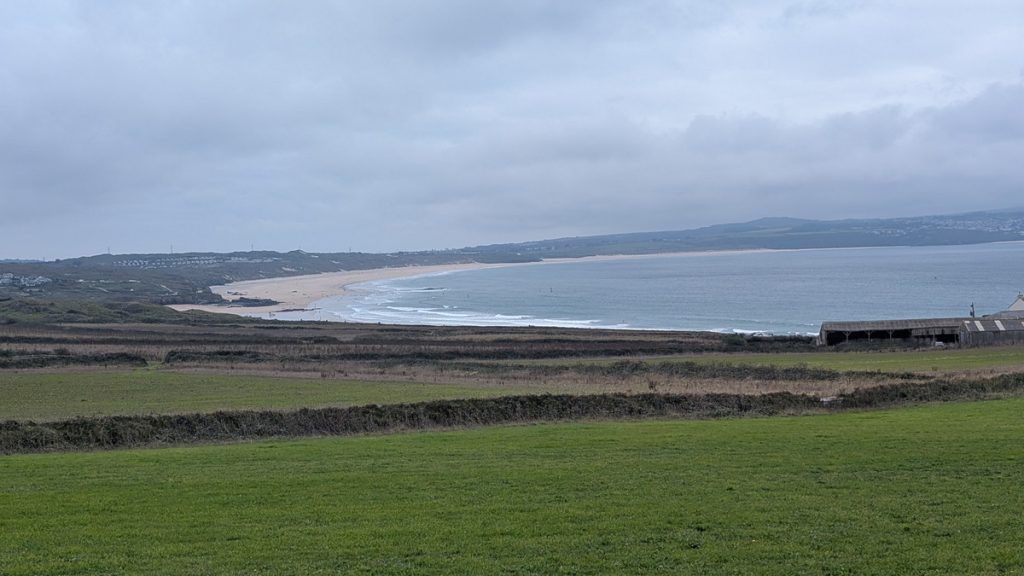 Across the headland to Gwithian Sands and the Towans