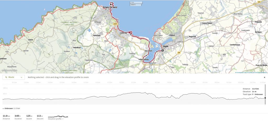 The Route on Outdooractive/Open Street Maps